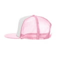 thumbnail image 4 of DALIX Classic Trucker Cap Flat Bill Adjustable Snapback 5 Panel Plain Hat Light-Pink-White, 4 of 5