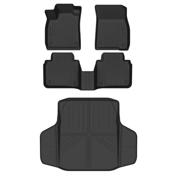AUXKO All Weather Floor Mats Cargo Mat Fit for Honda Accord(Include Hybrid) 2023-2025 2026 TPE Rubber Liners All Season Guard Odorless Anti-Slip Floor Mats Cargo Liner