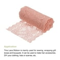 thumbnail image 3 of Uxcell 6 Inch Wide 5 Yard Lace Ribbon Floral Pattern Light Pink Lace Trim Ribbon for Sewing Making, and DIY Crafts, 3 of 5