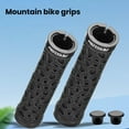 thumbnail image 4 of Toudaret Bicycle Handlebars Shock-absorbing Bicycle Grips 1 Pair Ergonomic Non-slip Bicycle Handlebar Grips with Plugs Shock-absorbing for Mountain, 4 of 8