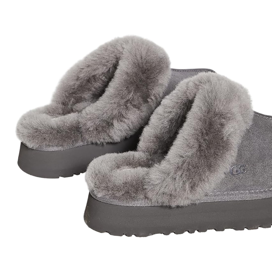 UGG Women's Disquette Platform Sheepskin & Suede Slippers 1122550