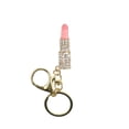 thumbnail image 1 of Crystal Lipstick Makeup Keyring Rhinestone Purse Bag Charm Pendant Lipstick Keyring Crystal Lipstick Keychain, 1 of 1