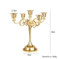 thumbnail image 2 of Elegante candelabro de estilo vintage americano de plata antigua con cinco cabezas, 2 of 3