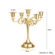 thumbnail image 2 of Candelabros de tres brazos para eventos especiales, elegantes candelabros de metal dorado, regalo ideal para bodas, 2 of 3