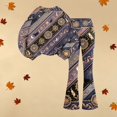 thumbnail image 5 of Grblisyd Halloween Girls Fall Outfits Long Sleeve Pumpkin Ghost Print Top and Flared Leg Pants 2 Piece Outfit Set, 5 of 6