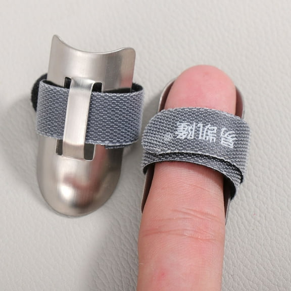 ULTNICE Finger Guard Finger Protector Stainless Steel Cutting Safety Adults Barbecue 2PCS