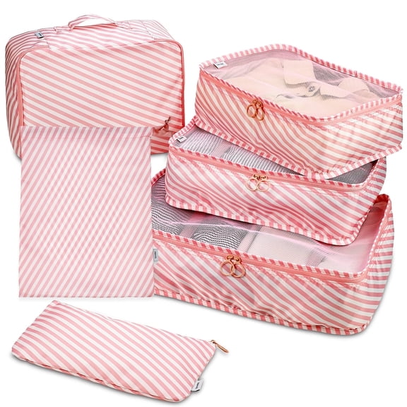 MEDca 6 Piece Packing Travel Organizer Cubes Set Carry Bags & Luggage, Nylon