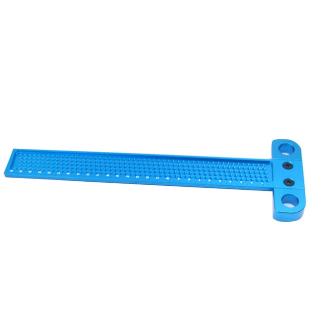 Scienceny Dispositivo de regla de trazado para carpintería, accesorios de marcado profesional, accesorio de medición de indicador de marca de Herramientas y ferretería Azul
