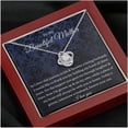 thumbnail image 3 of Love Knot, Groom To Mother Gift, Son To Mother On Wedding Day Necklace, Mother Of The Groom Gift From Son, Mom Wedding Gift From Son, Son, Necklaces with Meaningful Messages Card Inside, 3 of 6