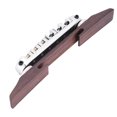 thumbnail image 1 of Guitar Bridge Base, Rosewood Base Bridge With Roller For 6 String  SG Jazz Guitar, 1 of 8