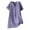 Purple, variant on Aueoeo Women's Plus Size Tops, Women's Casual V Neck T-Shirts Short Sleeve Summer Cute Tunic Tops Tees Loose Solid Basic Blouses