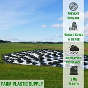 Farm Plastic Supply - Silage Tarp Black/White Plastic Sheeting - 5 Mil (30' x 10') - Heavy Duty Polyethylene Plastic Tarp for Silage Cover, Bunker Cover for Farming, Agriculture, Ground Covering
