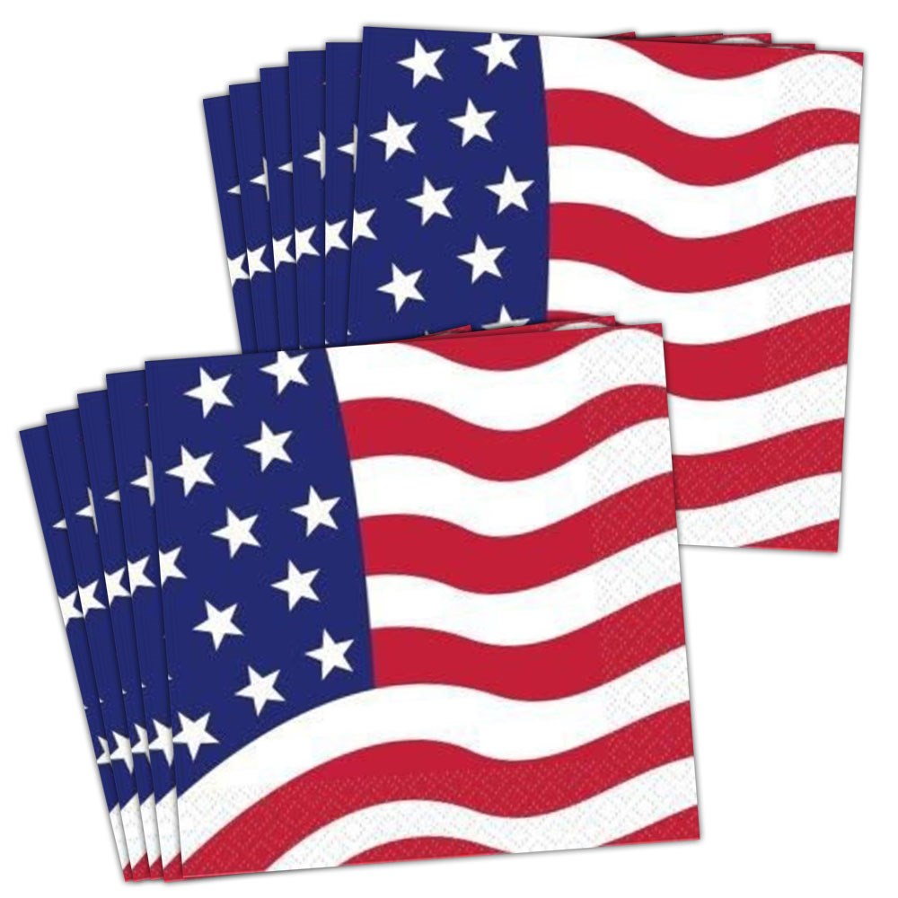 Patriotic Lunch Party Paper Napkins, 32 pk.