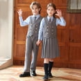 thumbnail image 4 of CUSTG Toddler Boys Sets Formal Vest Elegant Gentleman Long Trousers Outfit School Ensemble Casual Everyday Wear School Classroom First Day Of School Shirt, 4 of 8