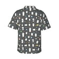 thumbnail image 4 of Xecao Lovely Penguin print Hawaiian shirt - a stylish short-sleeve button-down for men, perfect for casual beach and tropical outings., 4 of 9