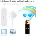 thumbnail image 3 of ZOUSSIQI for Tuya Zigbee Temperature Humidity Sensor, Smart Wireless Temperature Humidity Monitor with App Alert, USB/Battery Powered Indoor Thermometer Hygrometer for Home, Office CA919-44882, 3 of 9