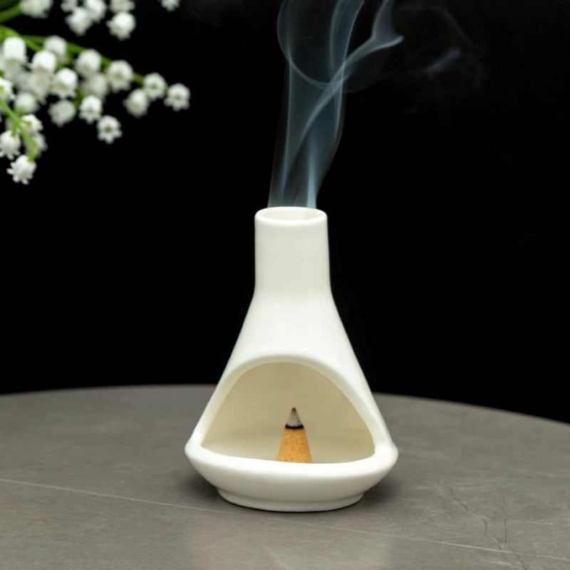 Palo Santo Holder - Handmade Ceramic Incense Burner Stand for Sage, Smudging and Meditation (5.51 x 4.52 Inch)Orage