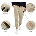 thumbnail image 6 of zfhfof Men's Corduroy Pants Drawstring Elastic Waist Casual Tapered Trousers Fashion Streetwear Joggers with Pockets, 6 of 8