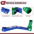 thumbnail image 3 of Palanca de cambio de motocicleta plegable para Yamaha TTR 50cc, pedal de aleación de aluminio, brazo de cambio azul y verde, 3 of 6