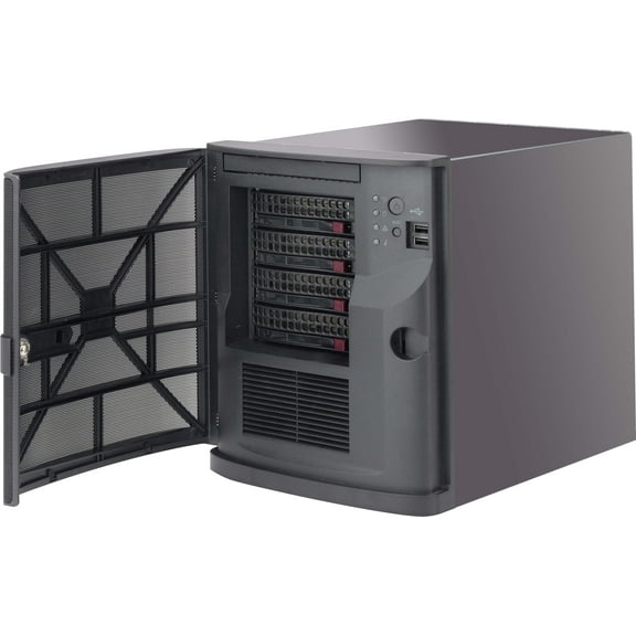 Supermicro SuperChassis CSE-721TQ-350B2 Mini ITX Mini Tower, 4X 3.5 Hotswap Bay, Low Profile PCI Slot