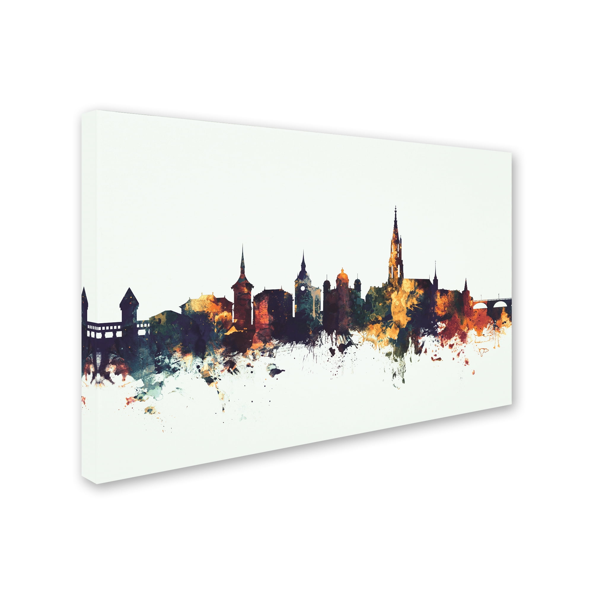 Trademark Fine Art 'Bern Switzerland Skyline V' Canvas Art by Michael Tompsett