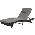 thumbnail image 6 of PAPROOS Outdoor Chaise Lounge Chair Set of 2, Wicker Outdoor Lounger Recliner with Cushions and 5-Level Adjustment Backrest, Modern Patio Lounge Chair for Poolside, Garden, Dark Grey, 6 of 9