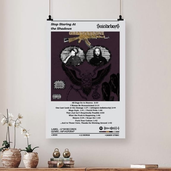 SuicideBoys Stop Staring At the Shadows Album Poster Size 24''x36'' The Orange Shop