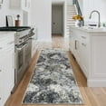 thumbnail image 2 of GlowSol 2'x6' Long Runner Rug Hallway Kitchen Abstract Runner Rug Soft Non Slip Bedroom Runner Rug for Laundry Entryway, Gray, 2 of 8