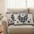 thumbnail image 2 of Chicken Hen Outdoor Waterproof Pillow Covers, Rooster Animals Farmhouse White Black Plaid Vintage Decorative Rectangle Throw Pillowcase Sofa Cushion Sham for Patio/Couch/Chair, 20"x12" 2 Pack, 2 of 8