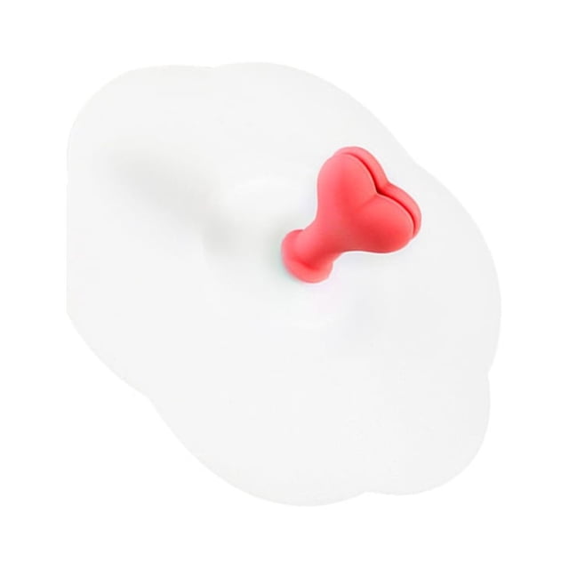 Cateissary Cubierta elegante de la taza del silicón para la limpieza y la portabilidad fáciles Cubiertas de la taza del silicón Tapas de la Organizadores de utensilios de cocina rojo transparente