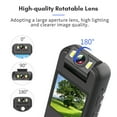 thumbnail image 3 of Cuerpo 4K WiFi Cámara de Cuerpo Con Audio y Grabación de Video Cam Body Cam Mini Camina de Cámaina Clip-on Con Lente de Relleno LED de Lente Giratorio de 180 Altavoc, 3 of 7