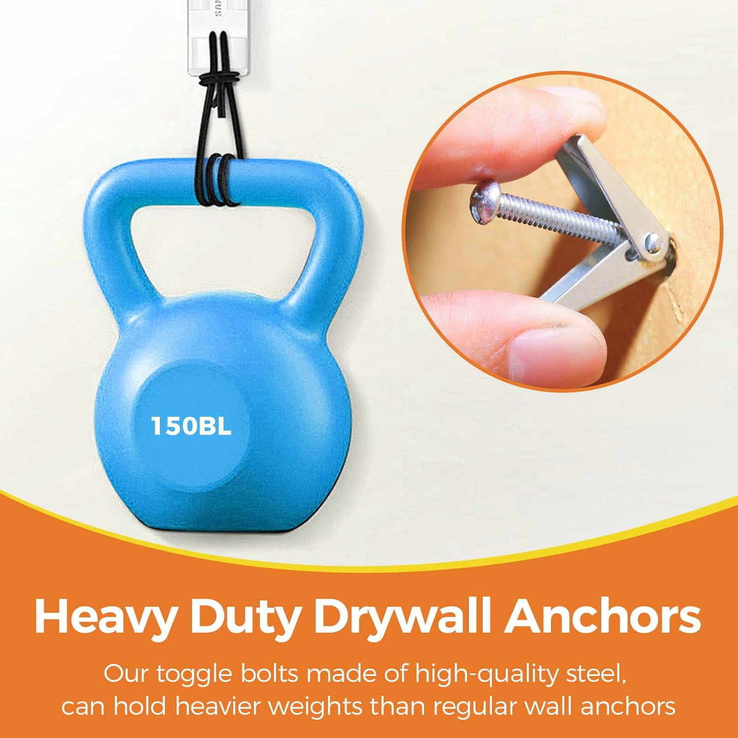 【Pack of 34 Sets】 Toggle Bolts, Wall Anchor, 1/4" 3/16" 1/8" Butterfly Drywall Anchors, Heavy Duty Metal Screws for Hollow Wall Ceiling Sheetrock, Taquetes para Drywall