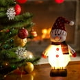 thumbnail image 5 of Vacemry Under $5 Light Up Christmas Doll Figures, Santa Claus Snowman Ornaments Set, LED Standing Figurines Decor Collection, Holiday Xmas Decoration for Table, 5 of 6