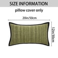 thumbnail image 6 of Unique Bargains Pack of 2 Chenille Herringbone Decorative Cushion Case 20" x 12" Green, 6 of 6