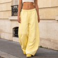 thumbnail image 3 of Womens Trousers Barrel Sweatpants Casual Baggy Elastic Waisted Wide Leg Comfy With Pockets Summer Casual Fashion Pants For Women, 3 of 6