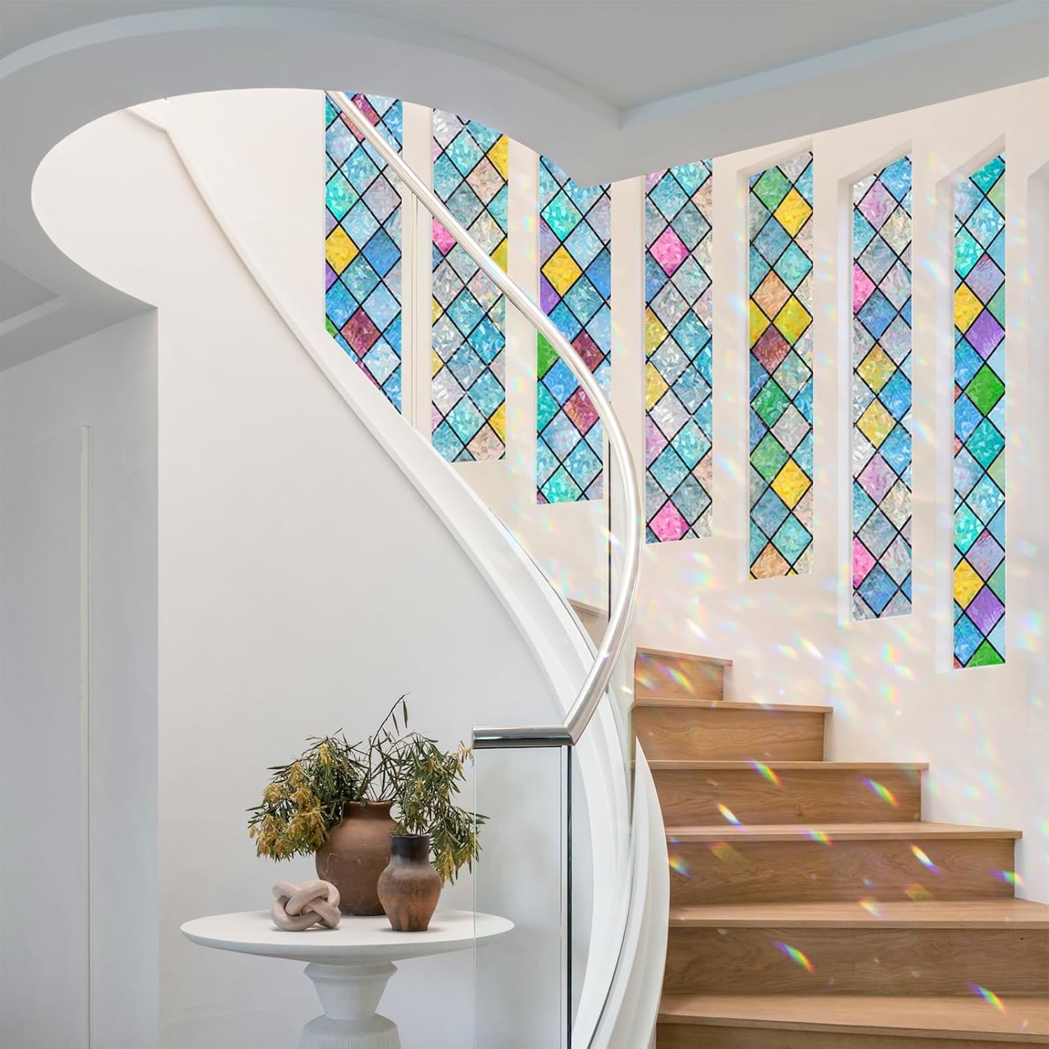 rabbitgoo stained glass rainbow window film image 5