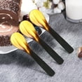 thumbnail image 3 of SHISUYAN 3Pcs Ox Horn Coffee Spoon Unique Coffee Scoops Cake Dessert Spoons Soup Spoons, 3 of 8