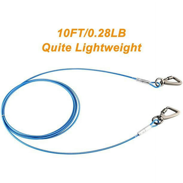 XiaZ Dog Tie Out Cable, 40 FT Dog Runner Cable with Swivel Hook