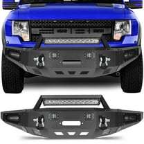 SCITOO Steel Front Bumper fit for 2010-2014 for Ford for F-150 Bumper,W/Winch Plate, D-Rings (Texture Black)