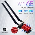 thumbnail image 5 of Wifi 6E AX210 PCIE Wifi Adapter 5400Mbps Wireless Ethernet Network Card BT 5.3 2.4G/5G Dual Band 802.11 for Win 10 11, 5 of 7