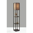 thumbnail image 5 of Mainstays Brown Plastic Shelf Floor Lamp, Fabric Beige Shade, 3 Storage Shelves, LED Bulb, 5 of 6