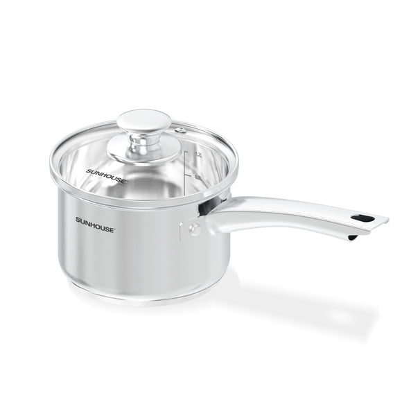 Cazo Sunhouse de acero inoxidable de 1.5 L con tapa, libre de PFOA