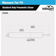 Wright Products Standard Duty Steel Pneumatic Screen and Storm Door Closer, White Finish
