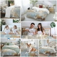 thumbnail image 5 of Retro Ocean Coral Bedding Duvet Cover Set Twin Size 4 Pieces Marine Life Starfish Watercolor Bedding Set with Zipper Closure, 1 Comforter Cover 68x86 Inches 1 Flat Sheet & 2 Pillow Cases, 5 of 7