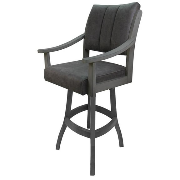 Casa Counter 26" Solid Wood Bar Stool - Northwest Elk - Grey
