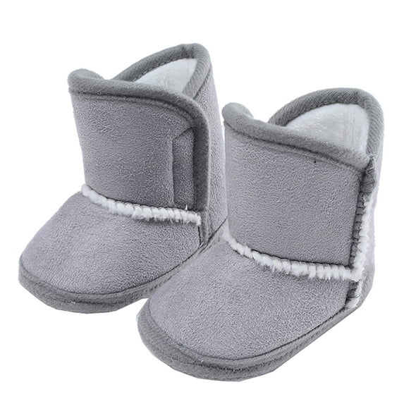 Newborn Infant Toddler Baby Unisex Girl Boy Fleece Snow Boots Winter Warm Soft Sole Crib Shoes Booties