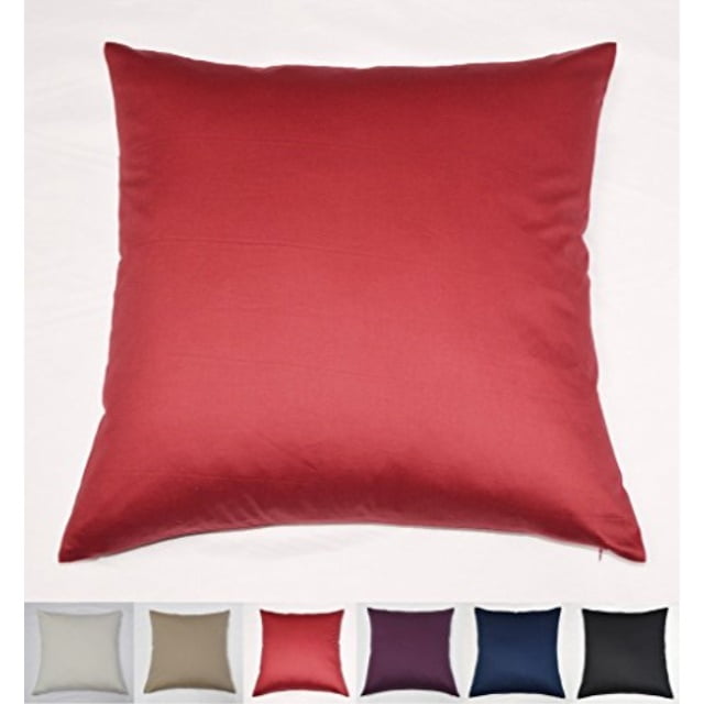 Creative Cotton Sateen Square Pillow Cover / Euro Sham With Hidden Zipper Closure, 24 By 24