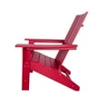 thumbnail image 3 of Shine Company Modern Resin All-Weather Patio Porch Adirondack Chair in Red, 3 of 5