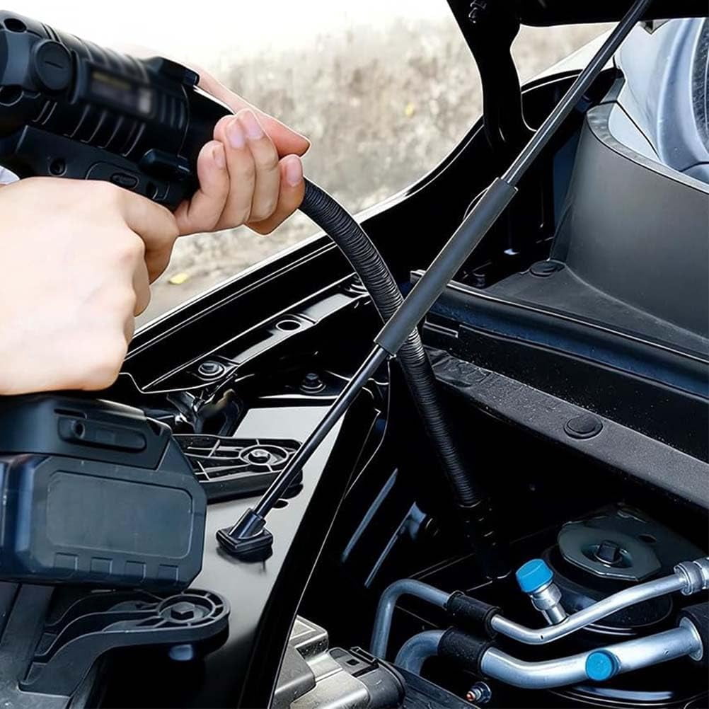 1/2 Flexible Shaft Extension Extender Torque Socket Set, Heavy Duty Flexible Socket Extension Impact Wrench Bar for Automotive Repair, 360° Bendable Ratchet Bar for Tight Spaces (9.84IN)