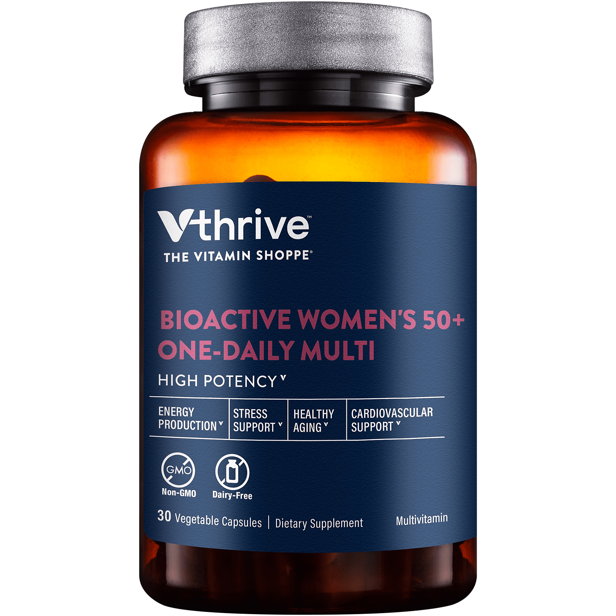 OnceDaily Bioactive Multivitamin for Women 50+  Supports Stress  Healthy Aging (30 Vegetarian Capsules)